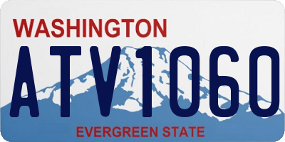 WA license plate ATV1060