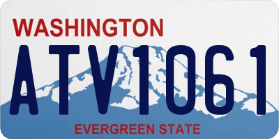 WA license plate ATV1061