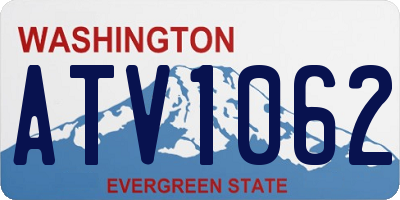 WA license plate ATV1062