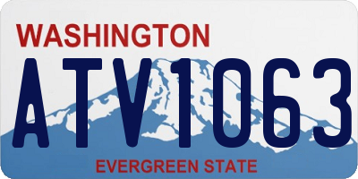 WA license plate ATV1063