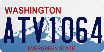 WA license plate ATV1064