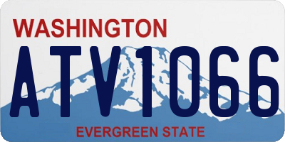 WA license plate ATV1066