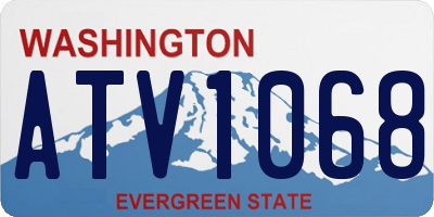 WA license plate ATV1068