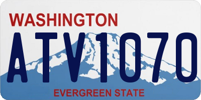 WA license plate ATV1070