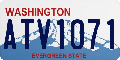 WA license plate ATV1071