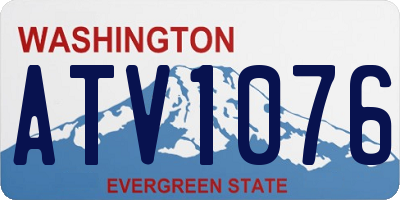 WA license plate ATV1076