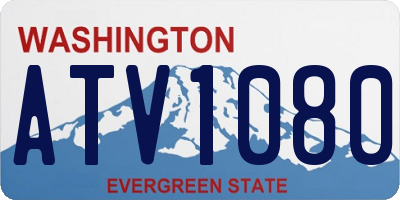 WA license plate ATV1080