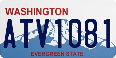 WA license plate ATV1081