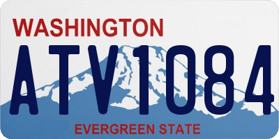 WA license plate ATV1084