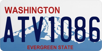 WA license plate ATV1086