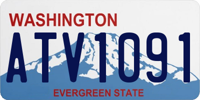 WA license plate ATV1091