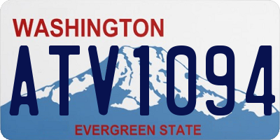 WA license plate ATV1094