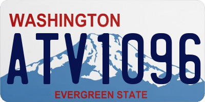 WA license plate ATV1096