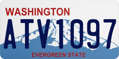 WA license plate ATV1097