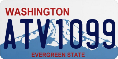 WA license plate ATV1099