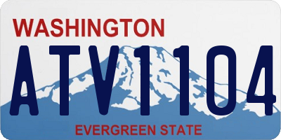 WA license plate ATV1104