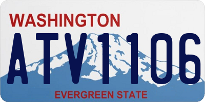 WA license plate ATV1106