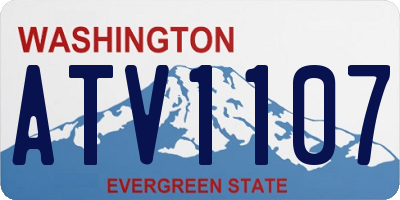 WA license plate ATV1107