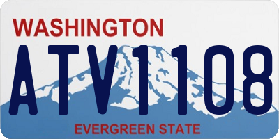 WA license plate ATV1108