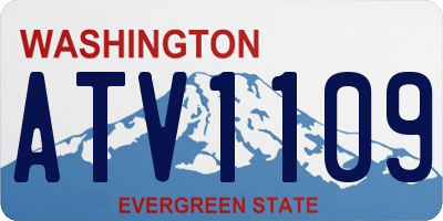WA license plate ATV1109