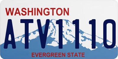 WA license plate ATV1110