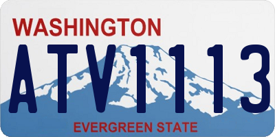 WA license plate ATV1113