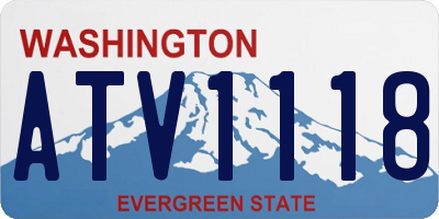 WA license plate ATV1118