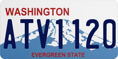 WA license plate ATV1120