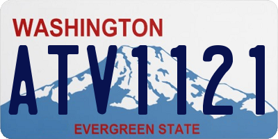 WA license plate ATV1121