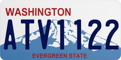 WA license plate ATV1122