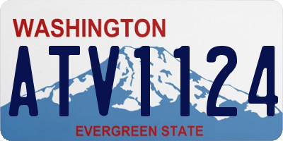 WA license plate ATV1124