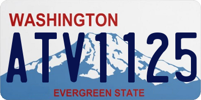 WA license plate ATV1125