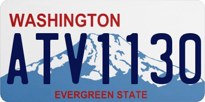 WA license plate ATV1130