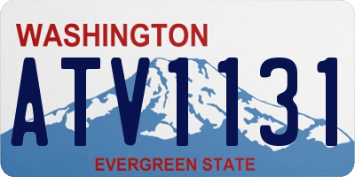 WA license plate ATV1131