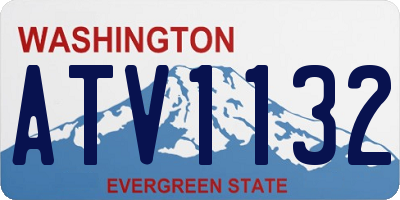 WA license plate ATV1132