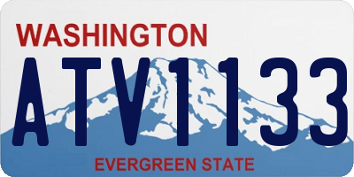 WA license plate ATV1133