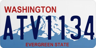 WA license plate ATV1134