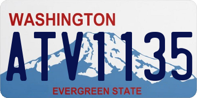 WA license plate ATV1135