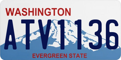 WA license plate ATV1136
