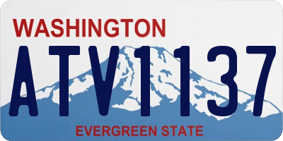 WA license plate ATV1137