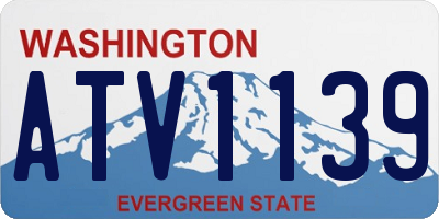 WA license plate ATV1139