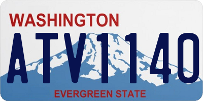 WA license plate ATV1140