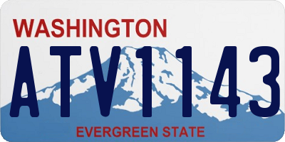 WA license plate ATV1143