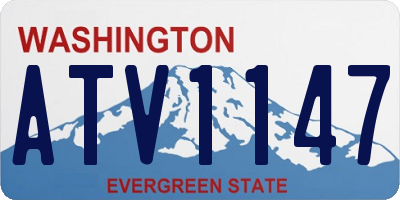 WA license plate ATV1147