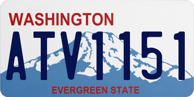 WA license plate ATV1151