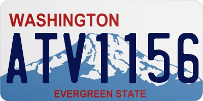 WA license plate ATV1156