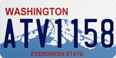 WA license plate ATV1158