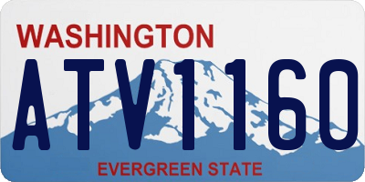 WA license plate ATV1160