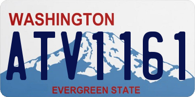 WA license plate ATV1161