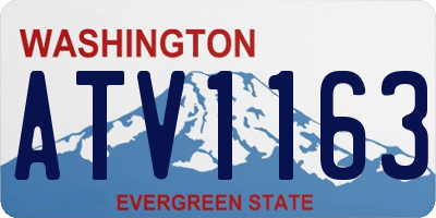 WA license plate ATV1163